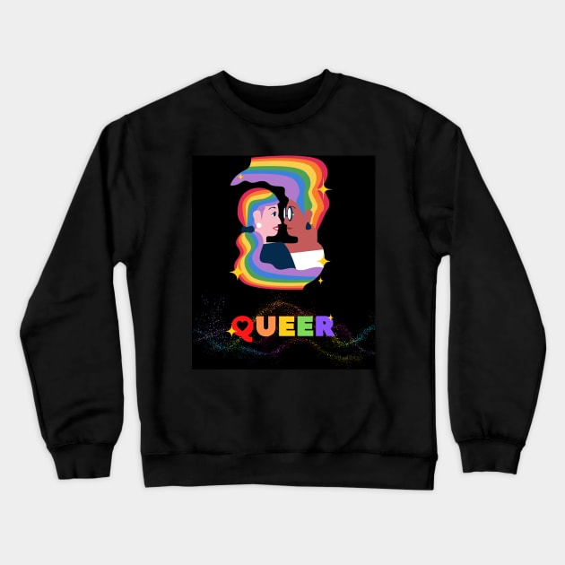 Queer Crewneck Sweatshirt by RainbowStudios